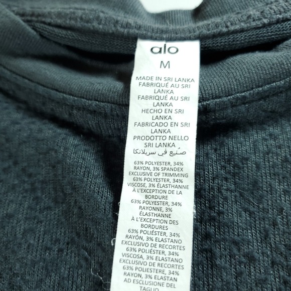 Alo Womens Medium Soho Pullover Crew Soft Long Sleeve Charcoal - Picture 3 of 7